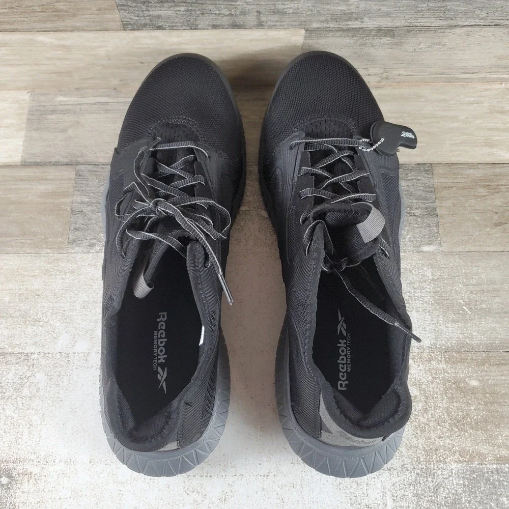 Reebok Flexagon 3.0 Mens Athletic Work Shoes Sz 14 W Black Composite Toe Lace Up